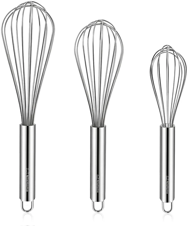 Main image of NileHome 3-Pack Stainless Steel Whisk Set, Kitchen Utensils for Cooking