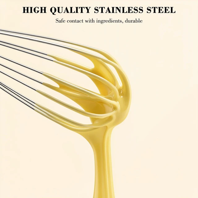 Alt view image 4 of 6 - NileHome 3-Pack Stainless Steel Whisk Set, Kitchen Utensils for Cooking