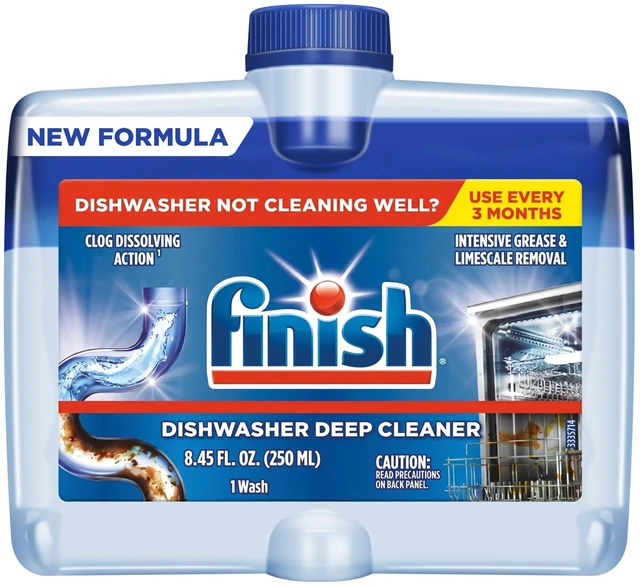 Main image of Finish Dishwasher Cleaner Liquid and Limescale Remover, 8.45oz