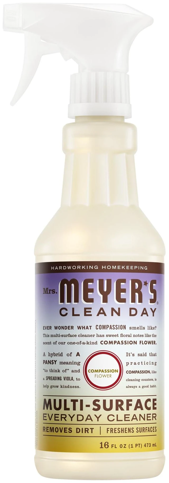 Main image of MRS. MEYER'S CLEAN DAY Multi-Surface Cleaner, Compassion Flower, 16fl oz