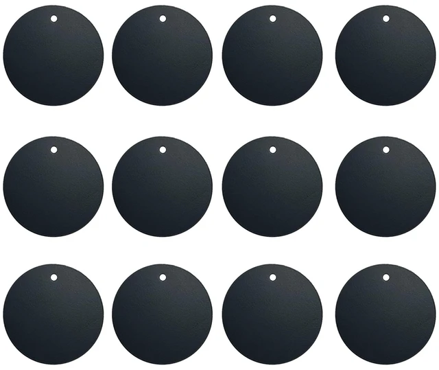 Main image of BGJRBY 12-Pack Metal Plate for Magnetic Car Mount Phone Holder, Round, Full Adhesive, Black