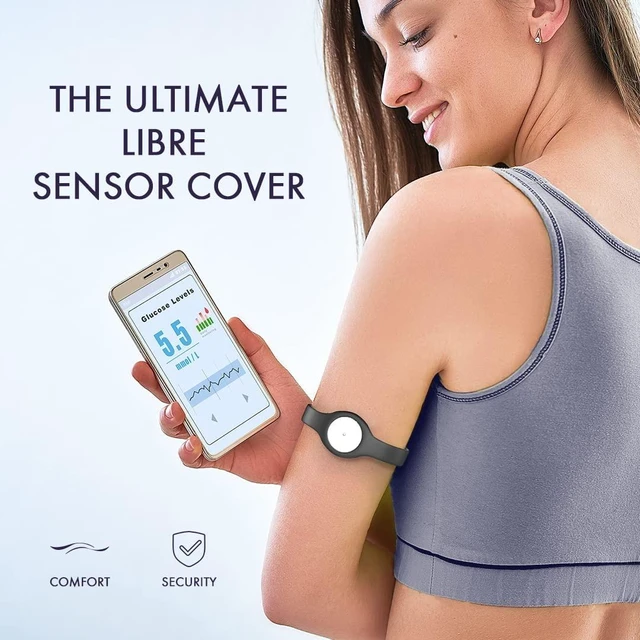 Alt view image 4 of 6 - Badge Sensor Cover Armband Compatible for Freestyle CGM Libre14-Day or 2, Adjustable Trim to Fit, Securely Protect & Quickly Put-on/Take-OffNo More Irritating Adhesive Patches - Transparent