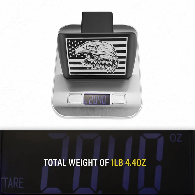 Alt view image 2 of 5 - Steel Hawk Heavy Duty American Flag Eagle 304L Stainless Hitch Cover 2''/G
