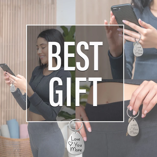 Alt view image 3 of 5 - Stainless Steel Keychain Gift | Lightweight, Durable & Elegant Keepsake - Heavy Duty keychain with Ring for Loved Ones