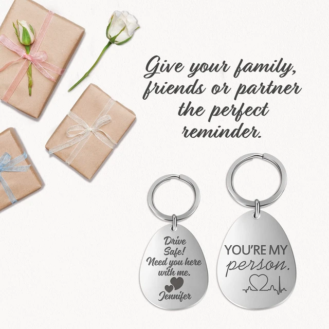 Alt view image 4 of 5 - Stainless Steel Keychain Gift | Lightweight, Durable & Elegant Keepsake - Heavy Duty keychain with Ring for Loved Ones
