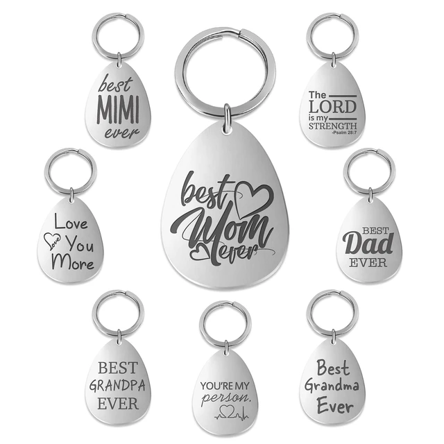 Alt view image 5 of 5 - Stainless Steel Keychain Gift | Lightweight, Durable & Elegant Keepsake - Heavy Duty keychain with Ring for Loved Ones