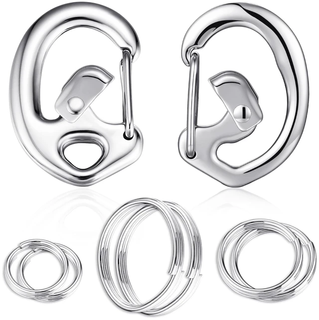 Main image of Stainless Steel Pet Collar Tag Clip, Contour Carabiner-AB Sets