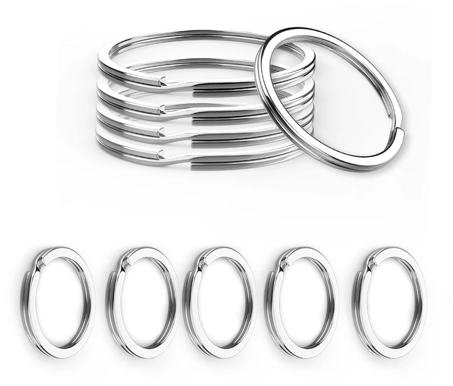 Main image of STEEL HAWK Hard 304 Stainless Steel Rings Key Chain| Round Split Keyring for Key Chains&Accessories|Heavy-Duty, Lightweight&Rust Resistant Rings for Home Car Outdoor Arts&Crafts-10 Large
