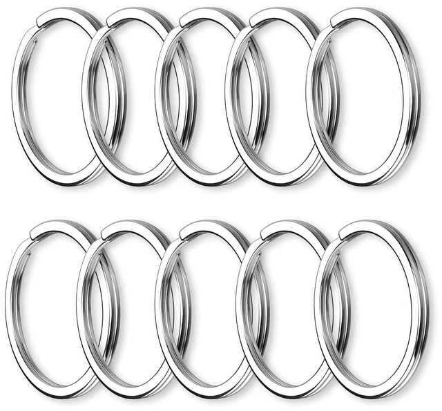 Main image of STEEL HAWK Hard 304 Stainless Steel Rings Key Chain| Round Split Keyring for Key Chains&Accessories|Heavy-Duty, Lightweight&Rust Resistant Rings for Home Car Outdoor Arts&Crafts-10 Large