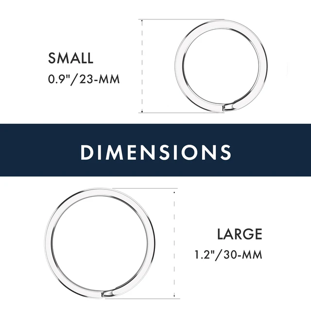Alt view image 2 of 6 - STEEL HAWK Hard 304 Stainless Steel Rings Key Chain| Round Split Keyring for Key Chains&Accessories|Heavy-Duty, Lightweight&Rust Resistant Rings for Home Car Outdoor Arts&Crafts-10 Large