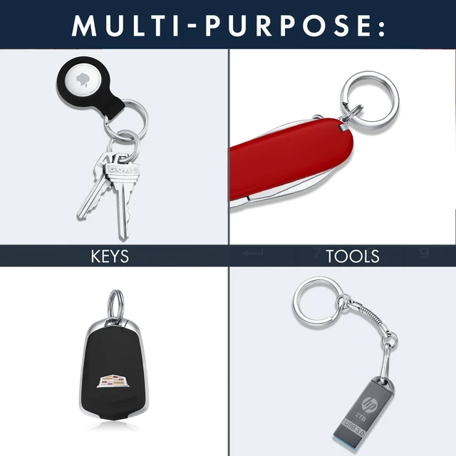 Alt view image 6 of 6 - STEEL HAWK Hard 304 Stainless Steel Rings Key Chain| Round Split Keyring for Key Chains&Accessories|Heavy-Duty, Lightweight&Rust Resistant Rings for Home Car Outdoor Arts&Crafts-10 Large