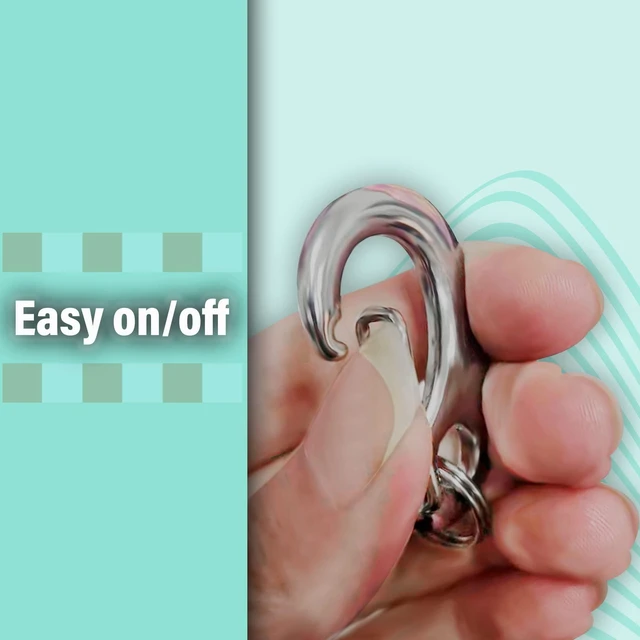 Alt view image 6 of 6 - Pet Tag Quick Clip/Sping-Load Hook Combo for Pet ID Tags - 1 Per Standard/Medium/Large
