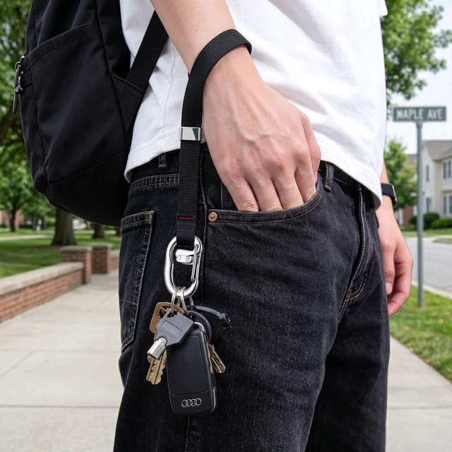 Alt view image 6 of 7 - STEEL HAWK Heavy Duty Cold Forged Stainless EDC Keychain Key Ring Organizer