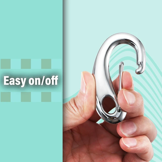 Alt view image 6 of 7 - Pet Tag Quick Clip Spring-load Hook Combo, Silver/2 Large