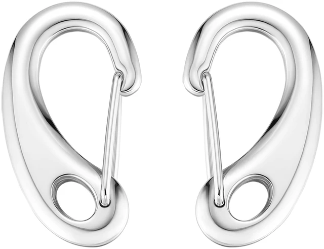 Main image of STEEL HAWK 5-Piece Heavy Duty Stainless Steel Carabiner Set Cold Forged Snap Hooks Refined Mirror Finish & Rugged Durability Non-Snag Curved Edge Clips for Ropes, Hiking, and Everyday Carry