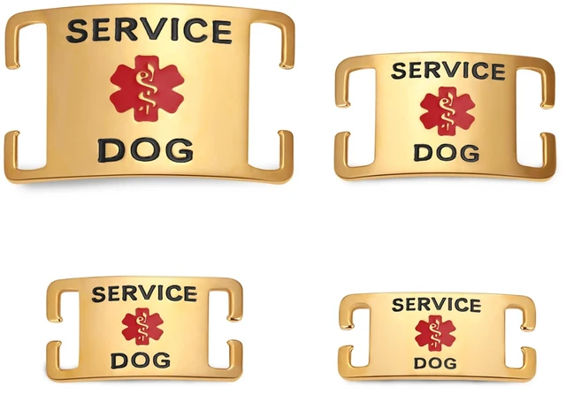 Main image of Silent Slide-On Service Dog ID Tag, Stainless Steel S/G