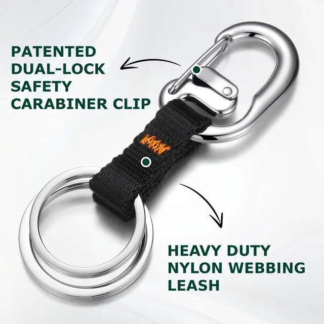 Alt view image 2 of 6 - STEEL HAWK Stainless Steel Keychain EDC Organizer Car Key Clip Holder