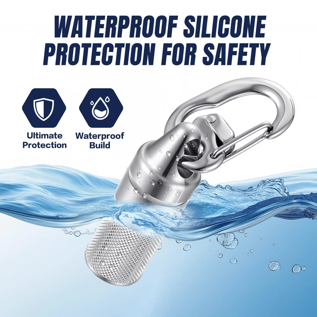 Alt view image 4 of 7 - Divoti Vault 316L Stainless Steel Nitroglycerin Keychain Case, Waterproof Pill Holder