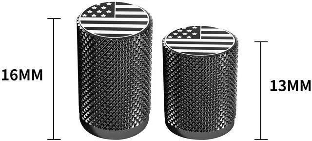 Alt view image 5 of 5 - STEEL HAWK 316L Stainless Steel Tire Valve Stem Caps for Cars, Trucks, Motorcycles, 4-Pack - PVD Black