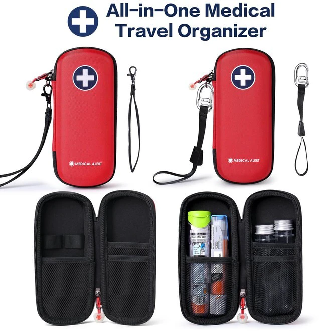 Alt view image 2 of 7 - Divoti Epipen Medical Carrying Case, Hard Shell Shock Absorption Bag