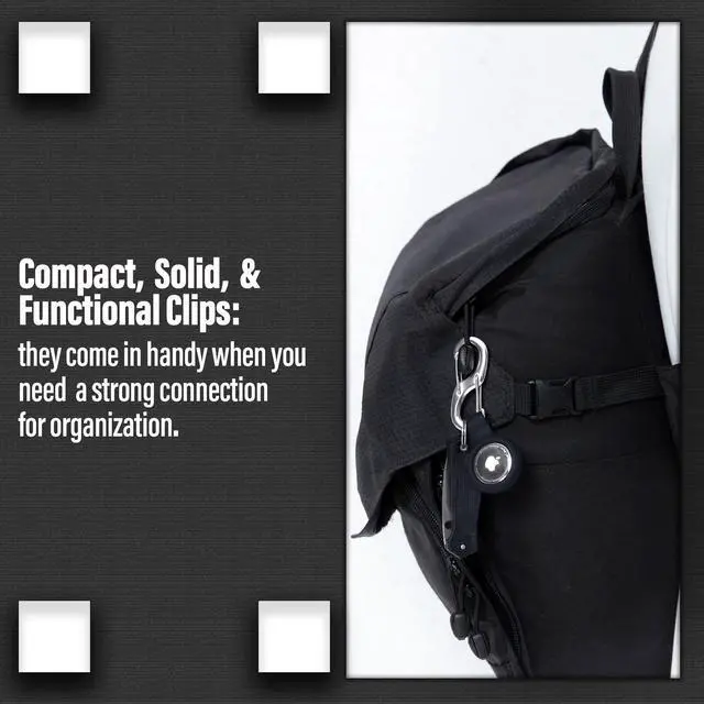 Alt view image 3 of 6 - STEEL HAWK S-Shaped Stainless Steel Double Carabiner Clip Snap Hooks, 3-Piece Set (S/M/L)