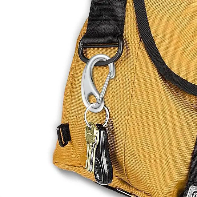 Alt view image 5 of 6 - STEEL HAWK 2" Cold-Forged Stainless Steel Carabiner Clip Snap Hooks, 5-Pack