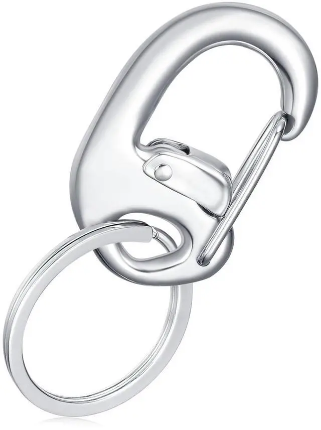 Main image of STEEL HAWK Fliplock Stainless Steel Locking Carabiner Clip Keychain Hook