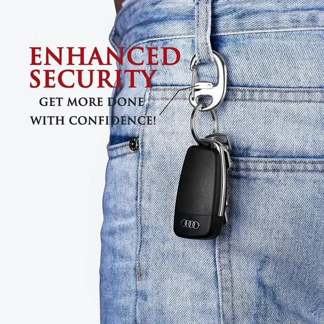Alt view image 4 of 7 - STEEL HAWK Fliplock Stainless Steel Locking Carabiner Clip Keychain Hook