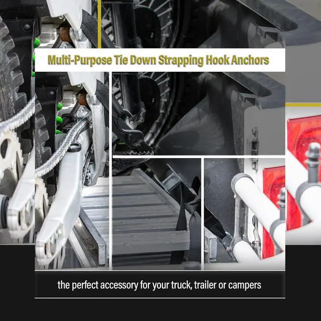 Alt view image 5 of 5 - STEEL HAWK Cold-Forged Stainless Steel Tie Down Hooks Strapping Hardware, 8-Pack - Silver