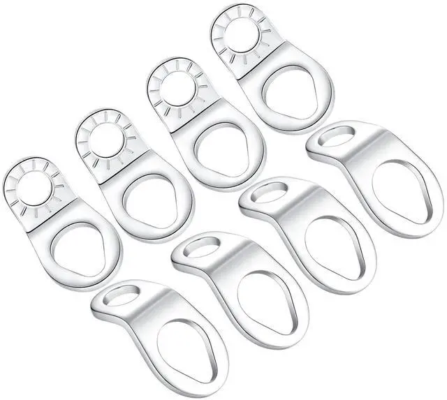 Main image of STEEL HAWK Cold-Forged Stainless Steel Tie Down Hooks Strapping Hardware, 8-Pack - Silver