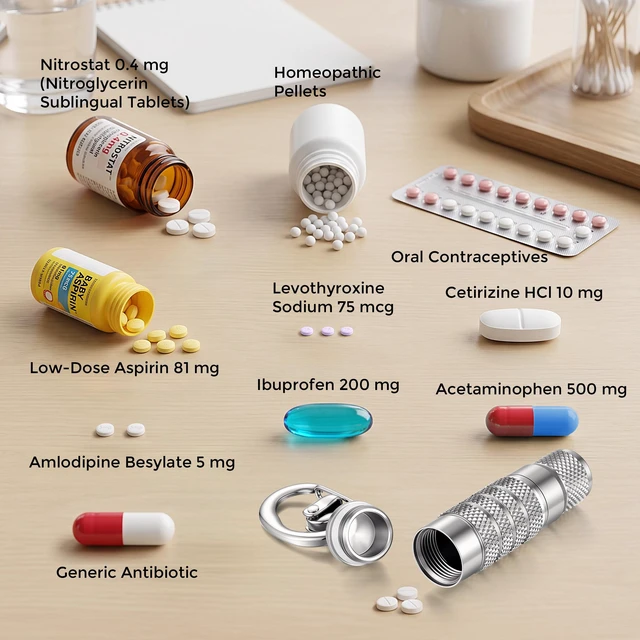 Alt view image 4 of 7 - Divoti Expandable Surgical Steel Pill Fob Keychain & Double Locking Clip