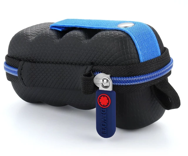 Alt view image 5 of 7 - Divoti Asthma Inhaler Travel Case Protective Storage Pouch Keychain Carabiner - Black