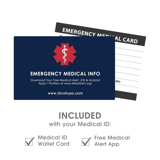 Alt view image 5 of 6 - Divoti 1.25" Stainless Steel Peanut Allergy Emergency Medical Alert Bag Tag Quick Clip