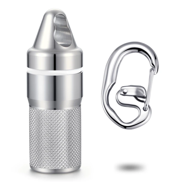 Alt view image 7 of 7 - Divoti Vault Stainless Steel Nitroglycerin Bottle Keychain Protection Case