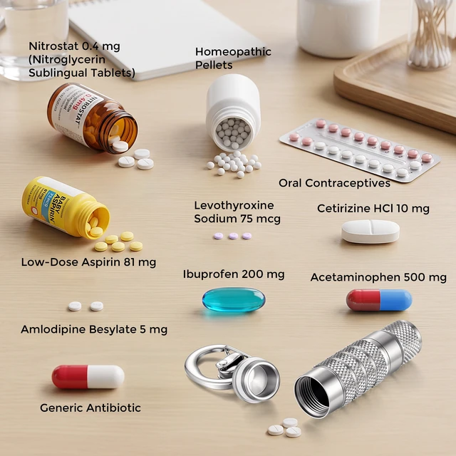 Alt view image 4 of 7 - Divoti Expandable Surgical Steel Pill Fob Keychain, Double Locking Clip