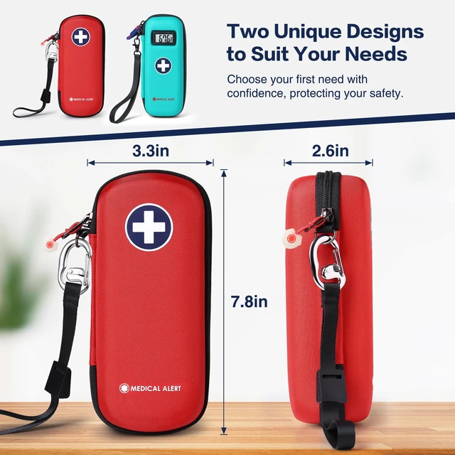 Alt view image 2 of 7 - Divoti Medical Alert EpiPen Carrying Case, Hard Shell Travel Bag