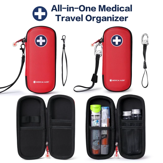 Alt view image 4 of 7 - Divoti Medical Alert EpiPen Carrying Case, Hard Shell Travel Bag
