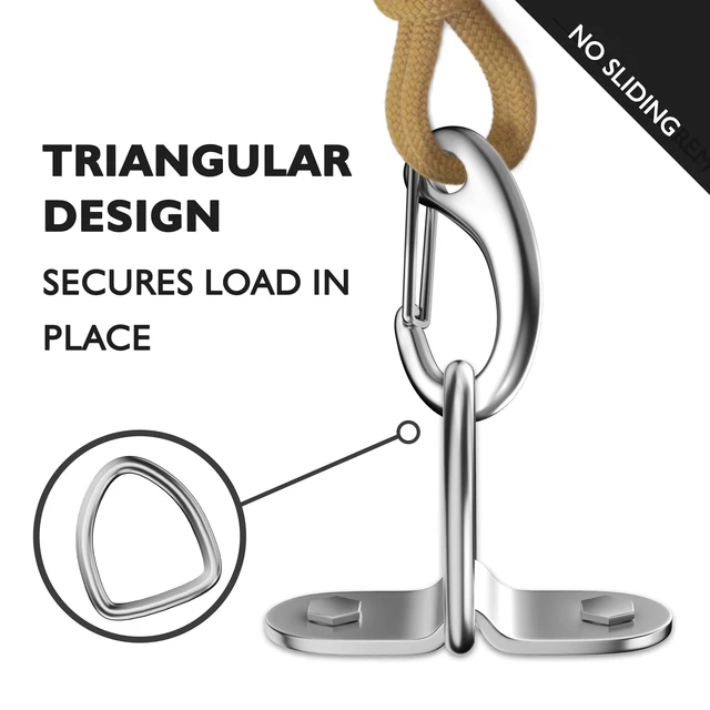 Alt view image 6 of 7 - STEEL HAWK Cold Formed Stainless Steel D-Ring Tie Downs, 4-Pack