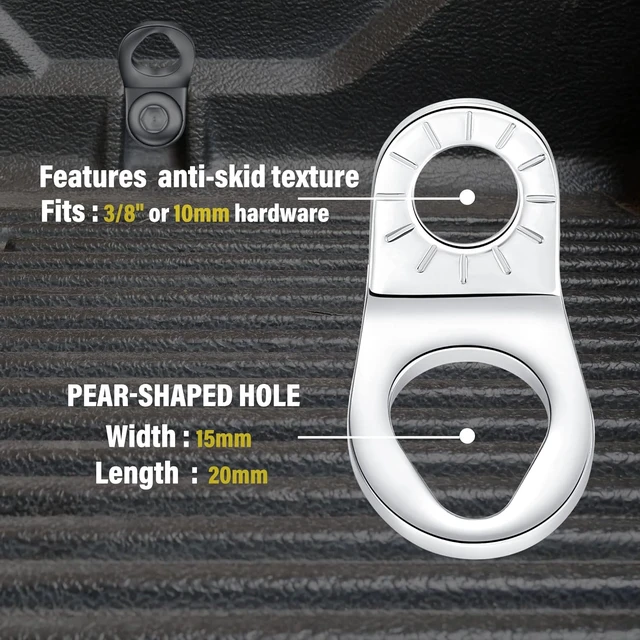Alt view image 5 of 5 - STEEL HAWK Stainless Steel Tie Down Hooks, Cold Forged, 8-Pack, Gold