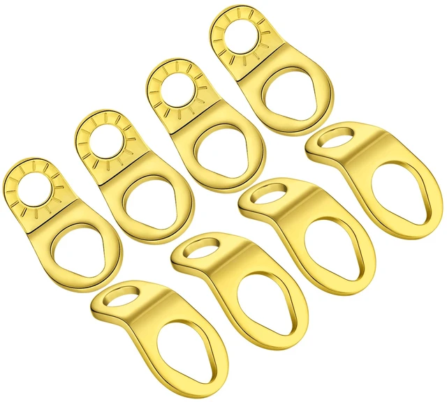 Main image of STEEL HAWK Stainless Steel Tie Down Hooks, Cold Forged, 8-Pack, Gold