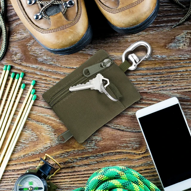 Alt view image 4 of 6 - STEEL HAWK Carabiner Keychain with Ring Clips, Polished Stainless Steel, Double Lock, 1.75", Cold Forged, 1 Closed Loop + 1 Open Loop Clip