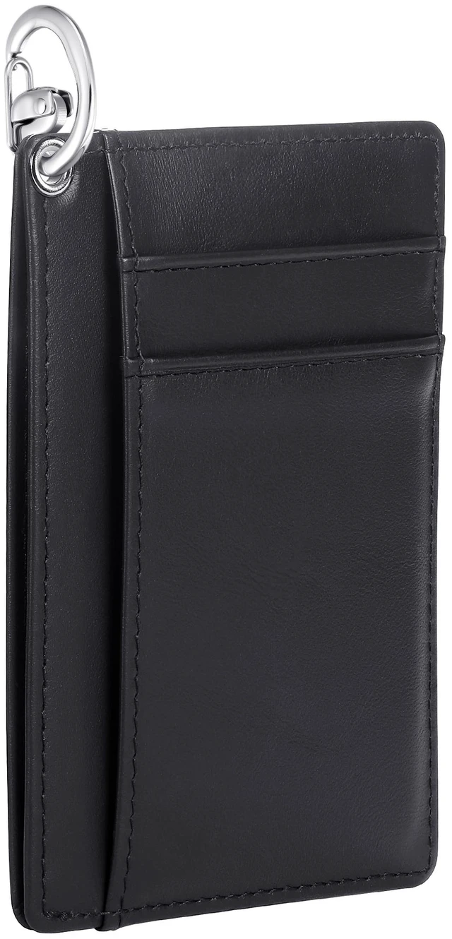 Main image of RFID Blocking Slim Front Pocket Wallet for Men with Clip, Black