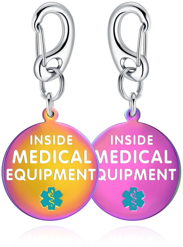 Main image of Divoti 1.25" SS Medical Equipment Inside TSA Bag Tag, CPAP w/RW/QC
