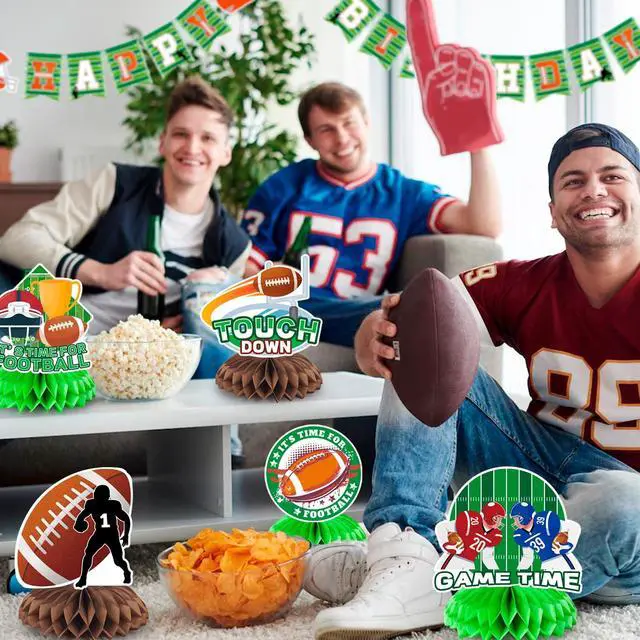 Alt view image 4 of 6 - Football Honeycomb Centerpiece, 9 Pcs Football Rugby Honeycomb Centerpieces American Football Table Decorations Honeycomb Centerpieces for Football Party Decorations Supplies