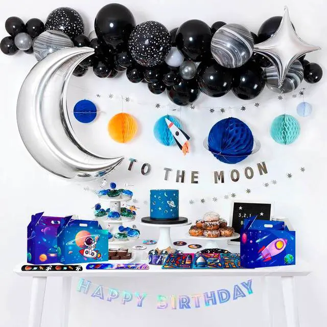 Alt view image 5 of 7 - Space Party Favor Boxes Kit, 70 Pcs Space Birthday Decorations Include Space Goodie Bags Bracelets etc Space Birthday Party Favors Bags for Space Birthday Party Decorations Supplies
