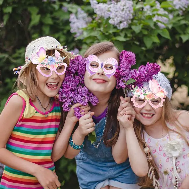 Alt view image 5 of 6 - Butterfly Paper Glasses, 36 Pcs Butterfly Party Paper Eyeglasses, Spring Butterfly Party Glasses for Butterfly Birthday Decorations Supplies or Photo Booth Props
