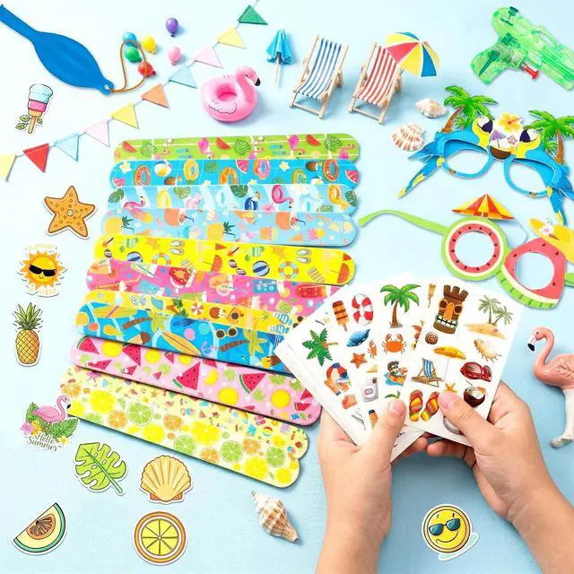 Alt view image 5 of 7 - 150 Pcs Pool Party Favors Fillers Summer Goodie Bag Paper Glasses Water Guns