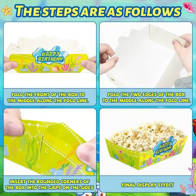Alt view image 4 of 7 - Cartoon Sponge Party Supplies, 32 Pcs Sponge Themed Paper Food Trays Sponge Themed Serving Tray Nacho Trays Cartoon Sponge Party Paper Trays for Cartoon Sponge Party Decoration