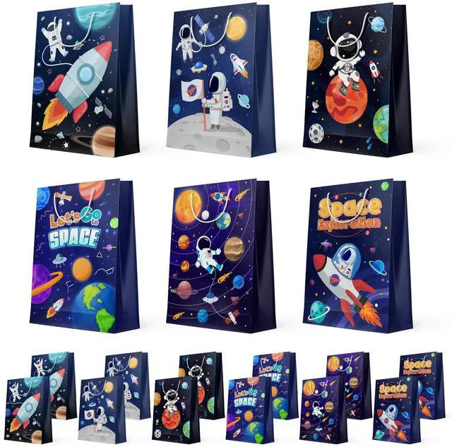 Main image of Space Goodie Bags, 24 Pcs Space Party Favor Bags Set - Space Party Bags, Outer Space Treat Bags & Space Gift Bags for Space Birthday Party Decorations/Space Themed Party Decorations