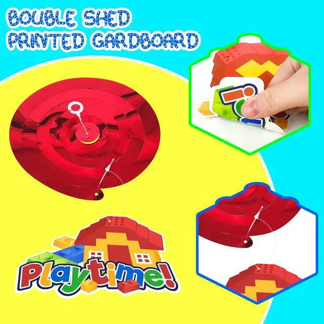 Alt view image 3 of 6 - Building Blocks Hanging Swirl Decoration, 56 Pcs Building Block Birthday Hanging Swirls, Building Theme Hanging Swirls Building Blocks Hanging Decorations for Building Block Party Decorations